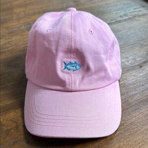 Southern Tide Pink Cap with Blue Embroidery